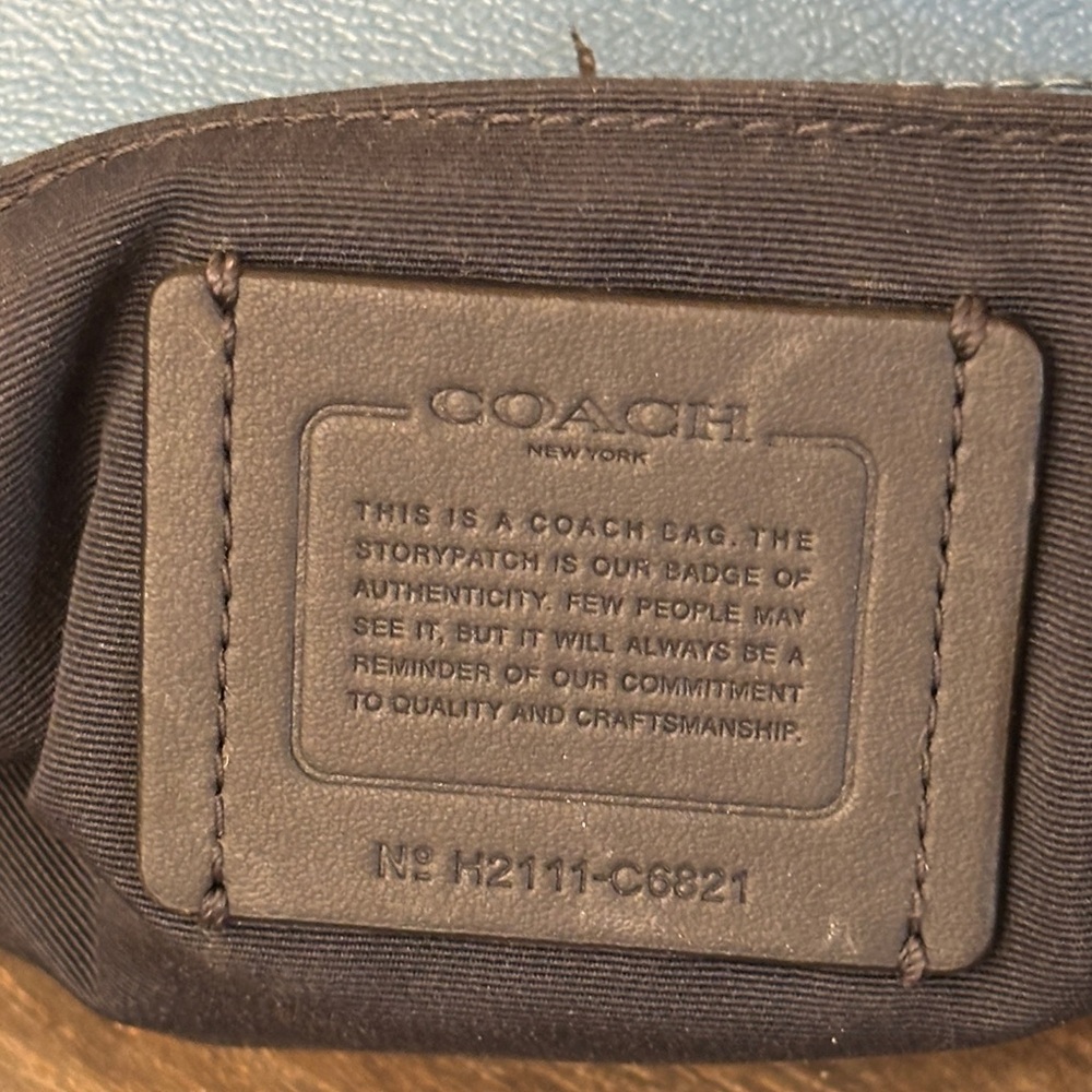 Coach Teal and Yellow Floral Crossbody Bag - Picture 6 of 10
